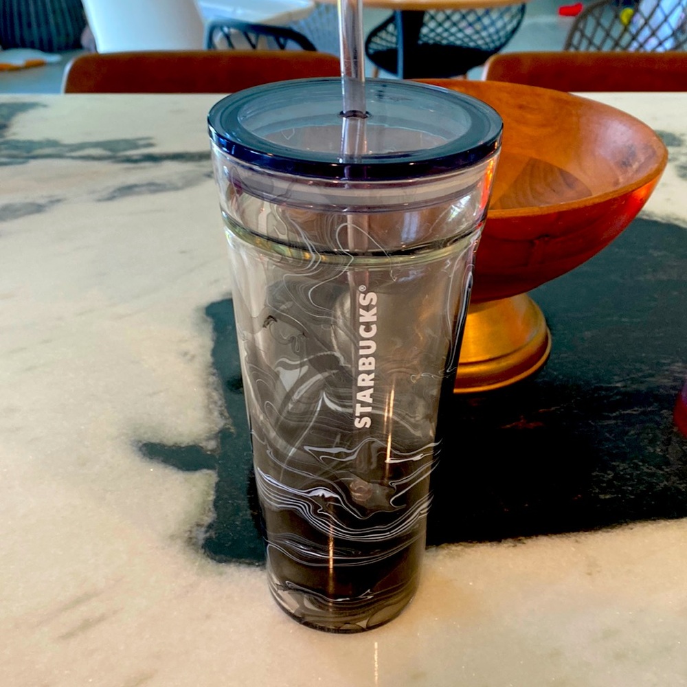 Starbucks glass marble tumbler
